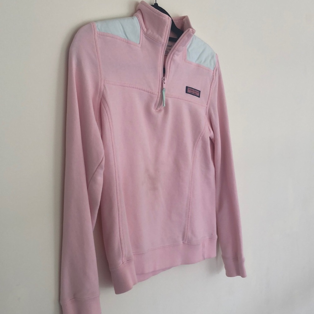 Vineyard vines pink shep shirt quarter zip